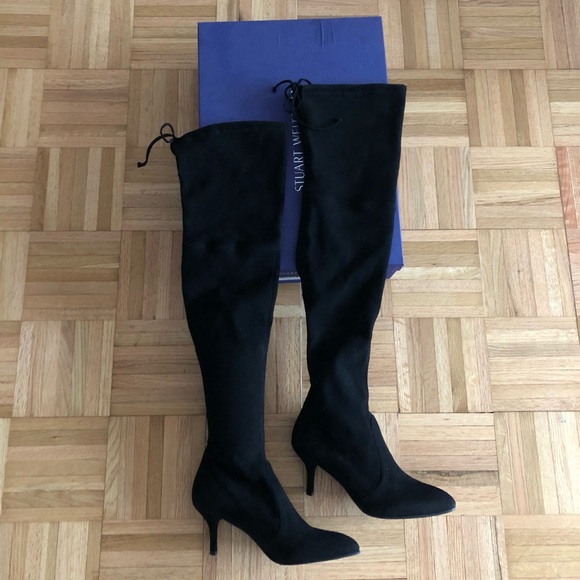 Stuart Weitzman TieModel Suede Over-The-Knee Boots - Picture 2 of 6